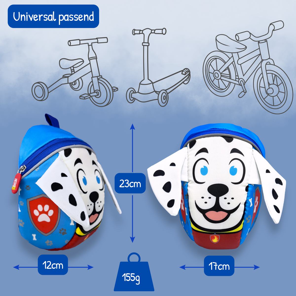 2 in 1 Fahrradtasche & Rucksack - Hund