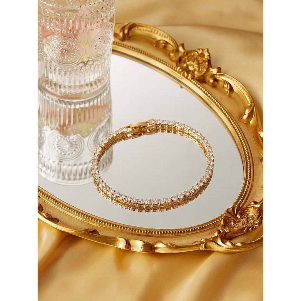 Zeitloses Tennisarmband im Diamant-Look