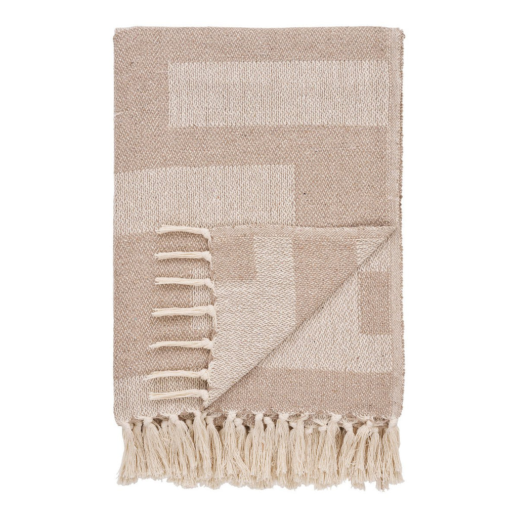 Adana Plaid - Taupe/Beige, Baumwollpolyester, 130x180 cm