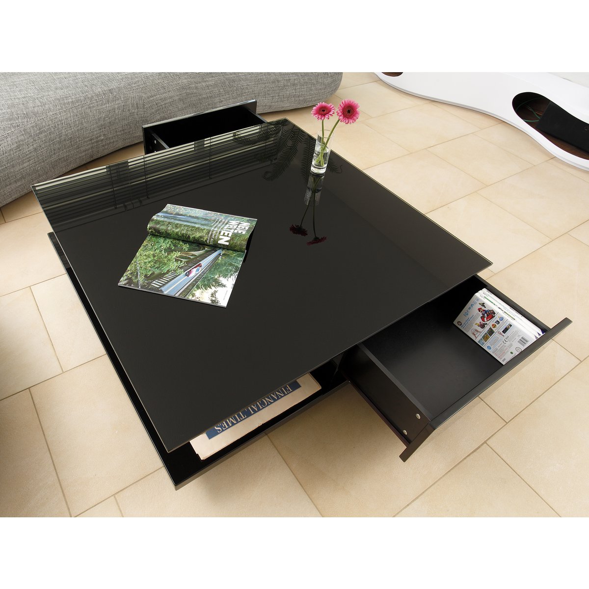 Couchtisch 100x100x36 cm schwarz