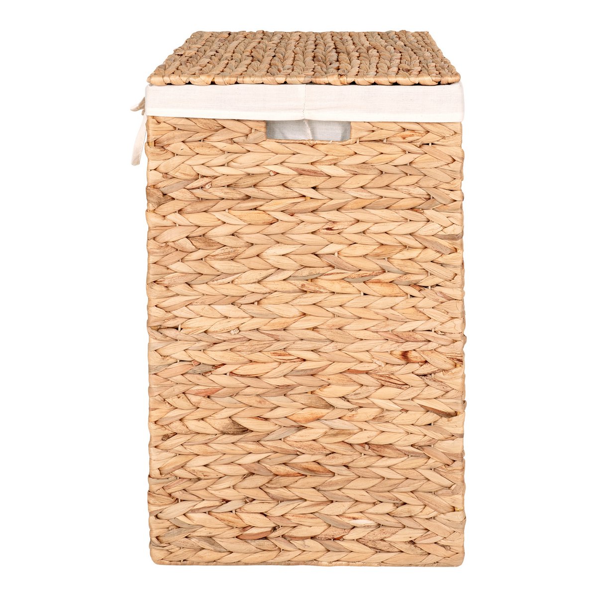Passo Wäschekorb – Natur, Wasserhyazinthe/Baumwolle/Polyester, 43 x 32 x 55 cm