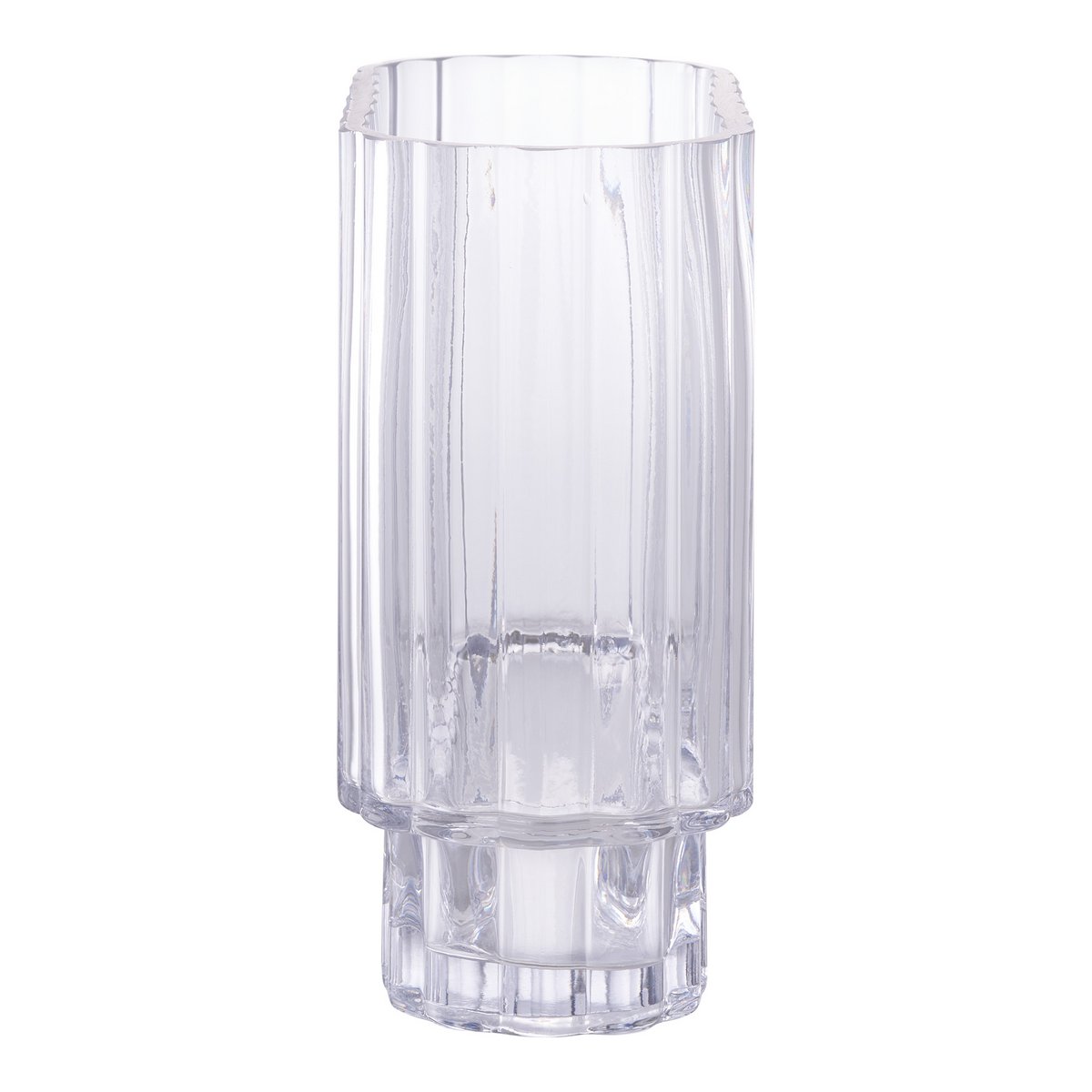 Vase - klares Glas, 20x9x19,5 cm