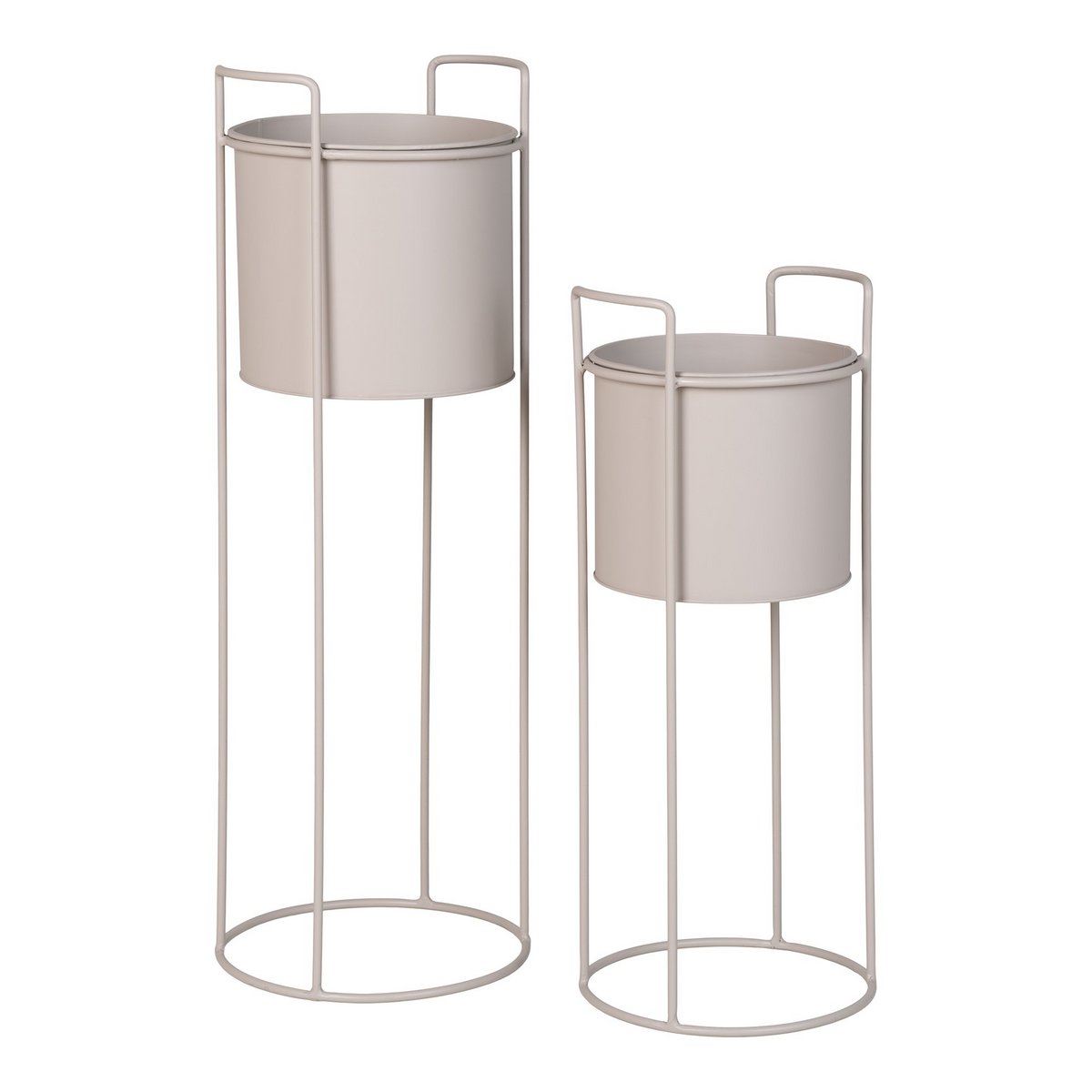 Rabo Flower Stand - Blumenständer, Stahl, Sand, 2er-Set