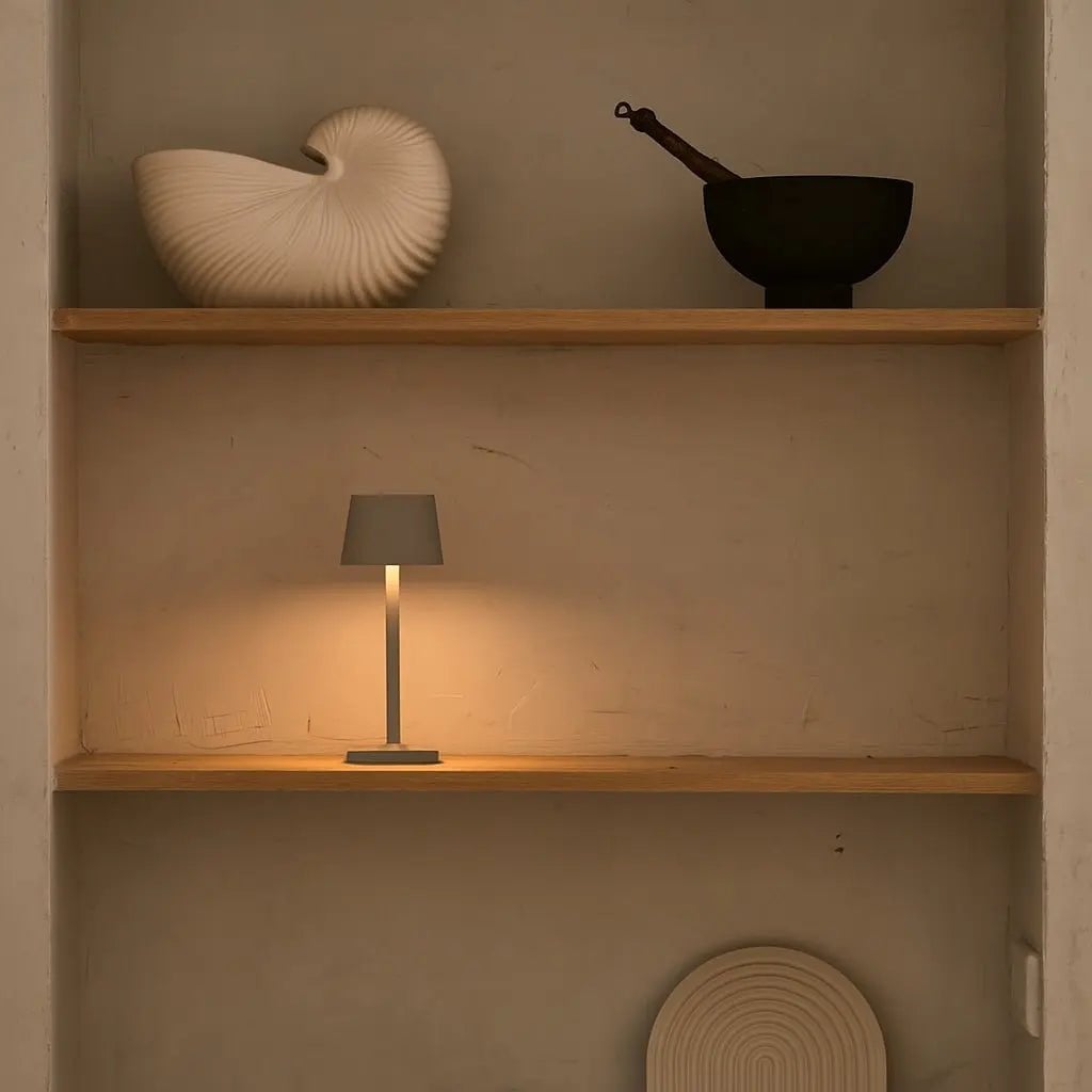 Ava Shadow Grey - wiederaufladbare Tischlampe | Stilvoll, schnurlos und dimmbar