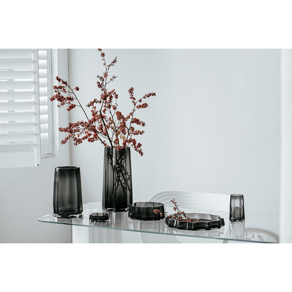 LENOX 40 Vase - hohe elegante Deko-Vase grau