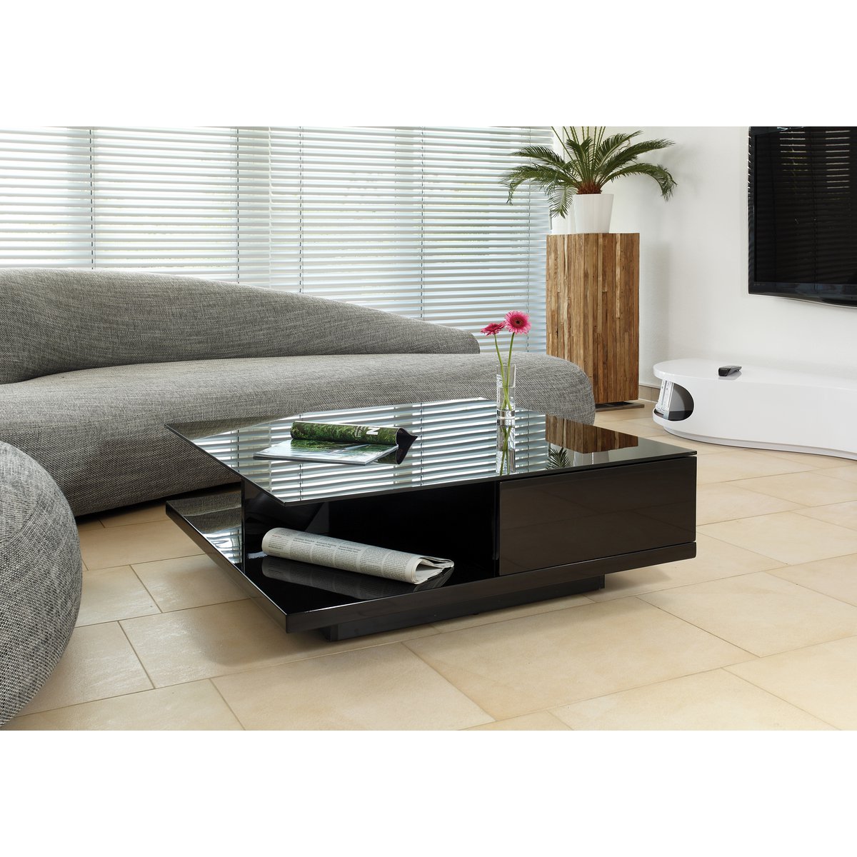 Couchtisch 100x100x36 cm schwarz