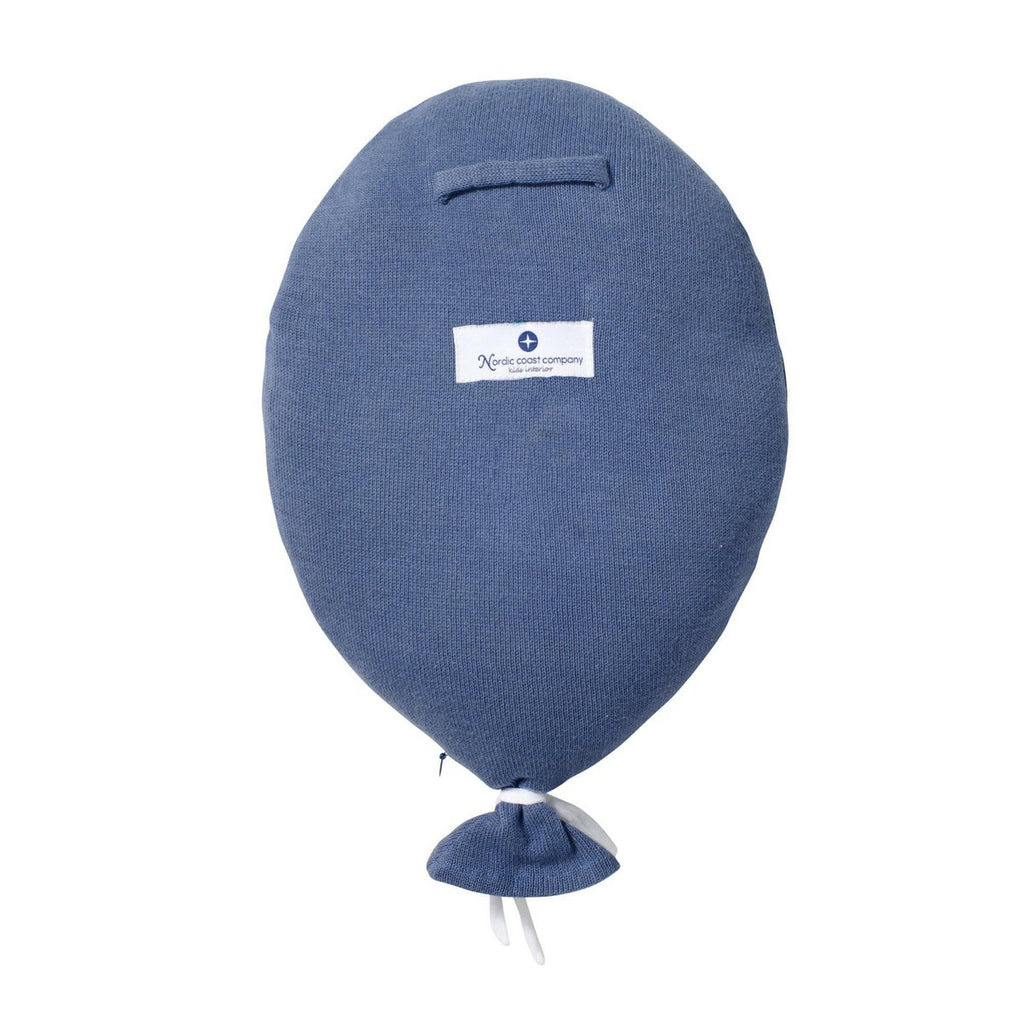 Blaues Ballonkissen "Willkommen Kleiner"