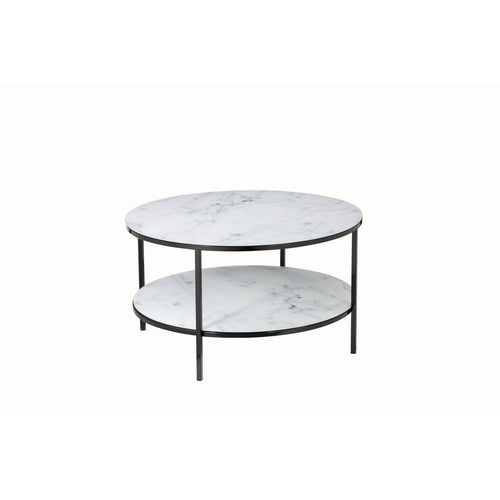 Couchtisch mit 2 Ablagen Ø 80 cm