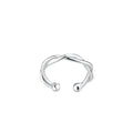 Kleiner Ohrclip geflochten - 925er Sterling Silber