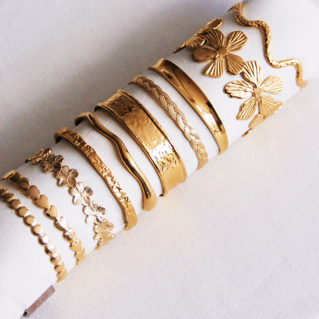 Armreif breit ausgestellt - Gold