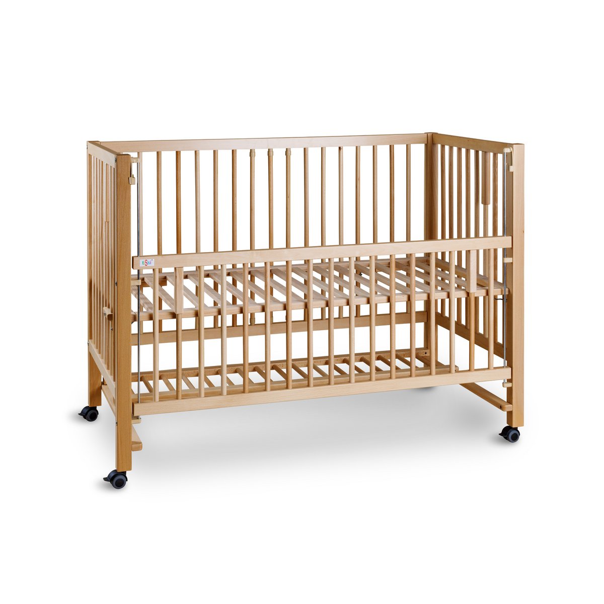 tiSsi® XXL Beistell- / Kinderbett HAJO Buche NATUR 120x60 cm