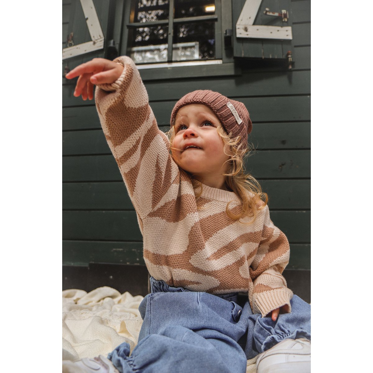 Kinder Zebra-Pullover Unisex – Darcy | La Olivia Kids