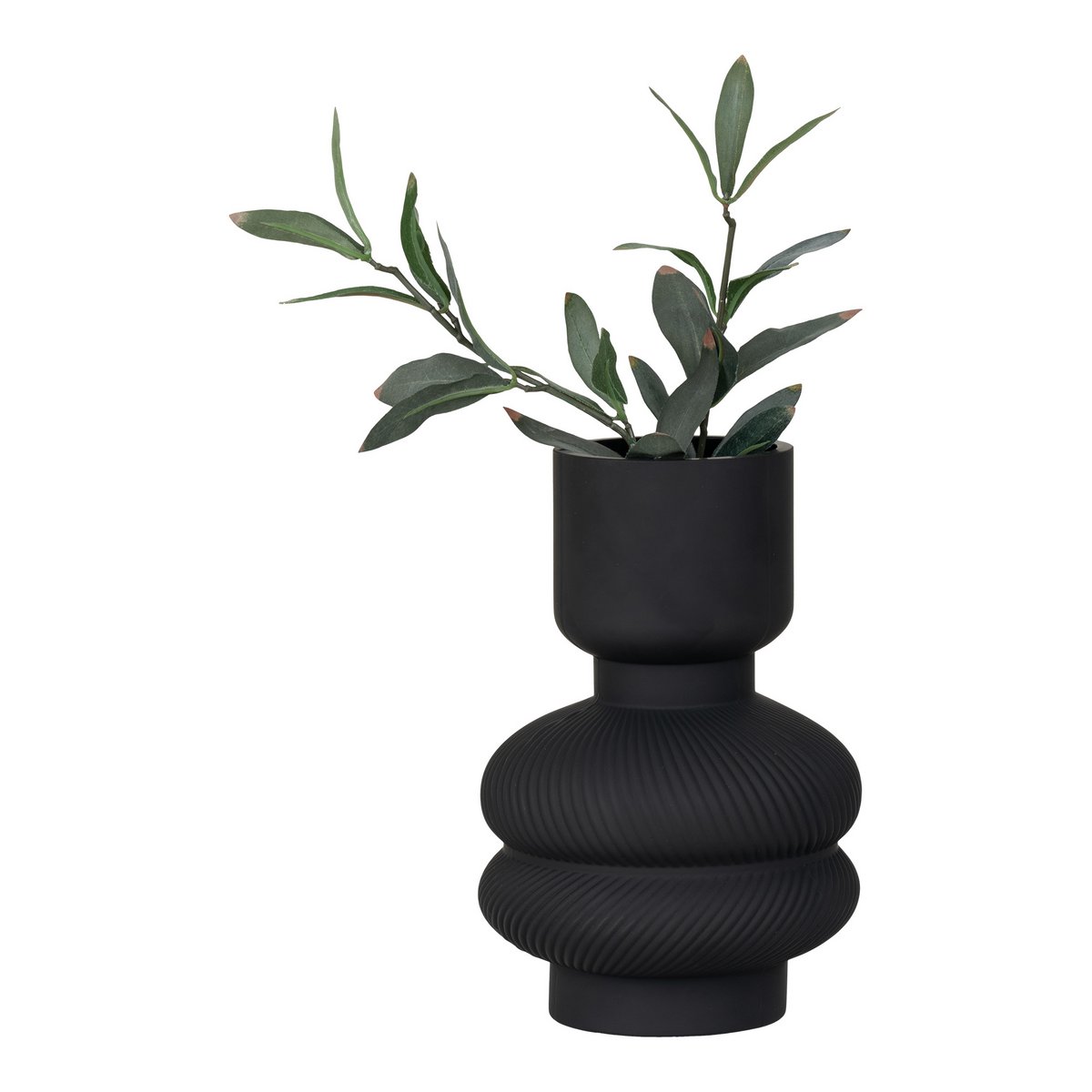 Vase - Schwarz, Glas, Ø15x22cm
