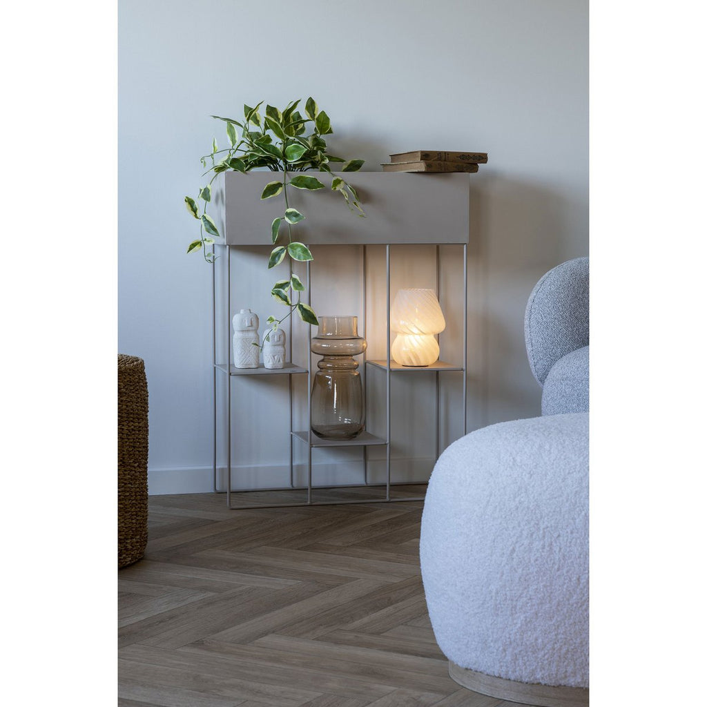 Glas-Vase rauchbraun - moderne Designer-Vase Detailansicht