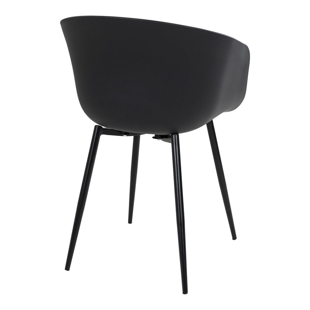 Roda Esszimmerstuhl – Schwarz, PP/Stahl, 53 x 54,5 x 79 cm – 2er-Set