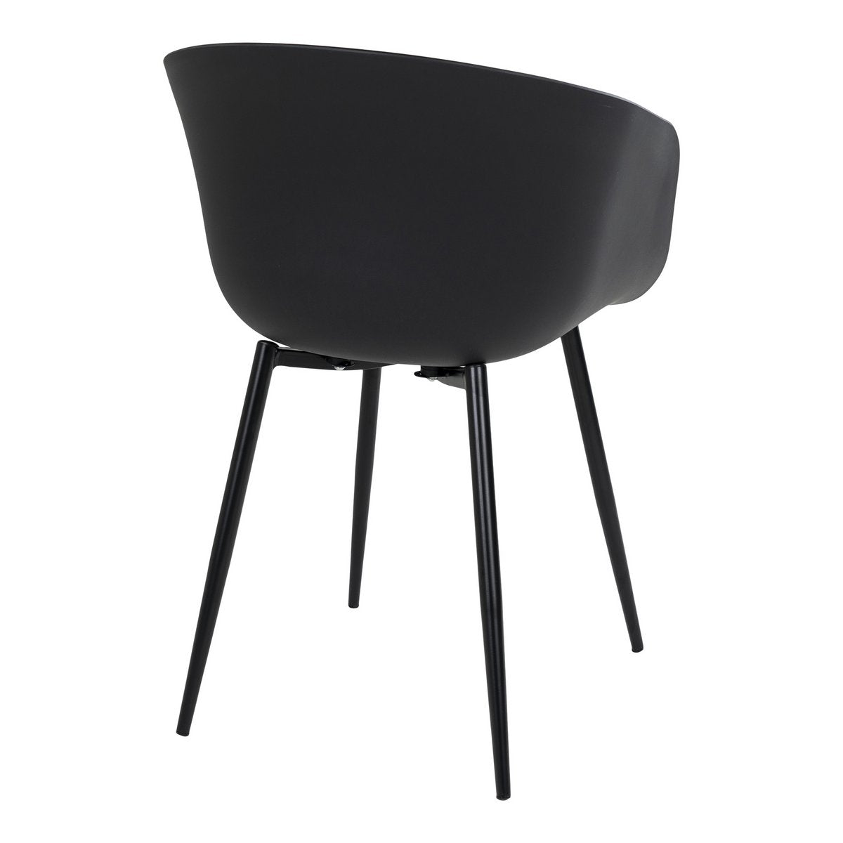 Roda Esszimmerstuhl – Schwarz, PP/Stahl, 53 x 54,5 x 79 cm – 2er-Set