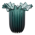 Vase Glas dunkelgrün mundgeblasen Ø25x30cm - Hauptansicht
