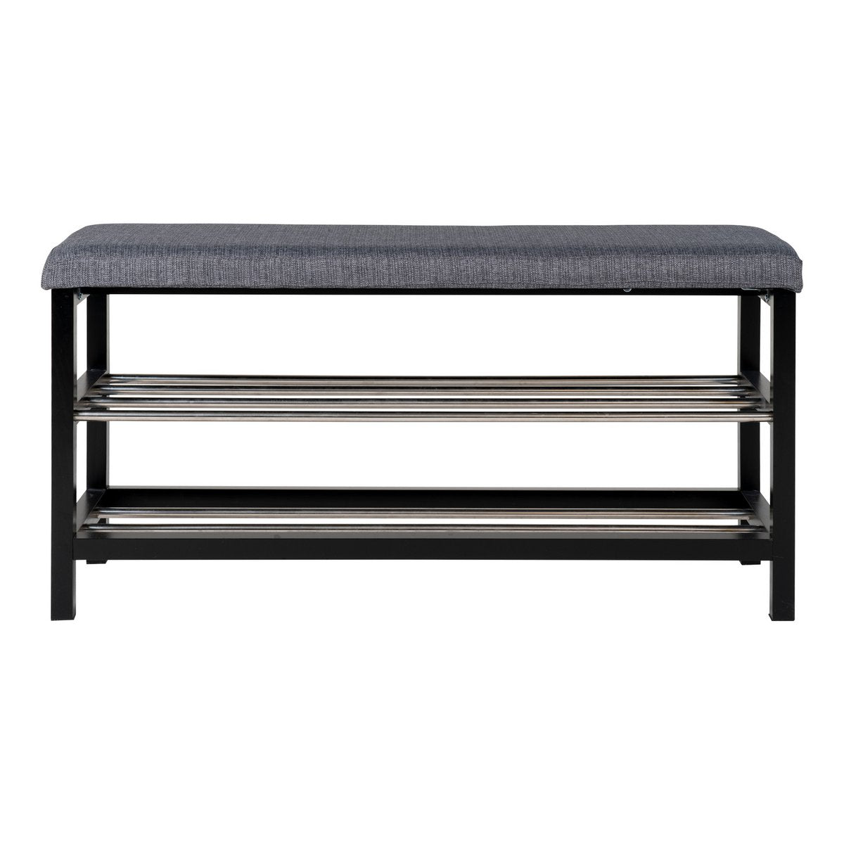 Padova Bank - Pappel, Stahl, Polyester, Grau - 100x34x50 cm