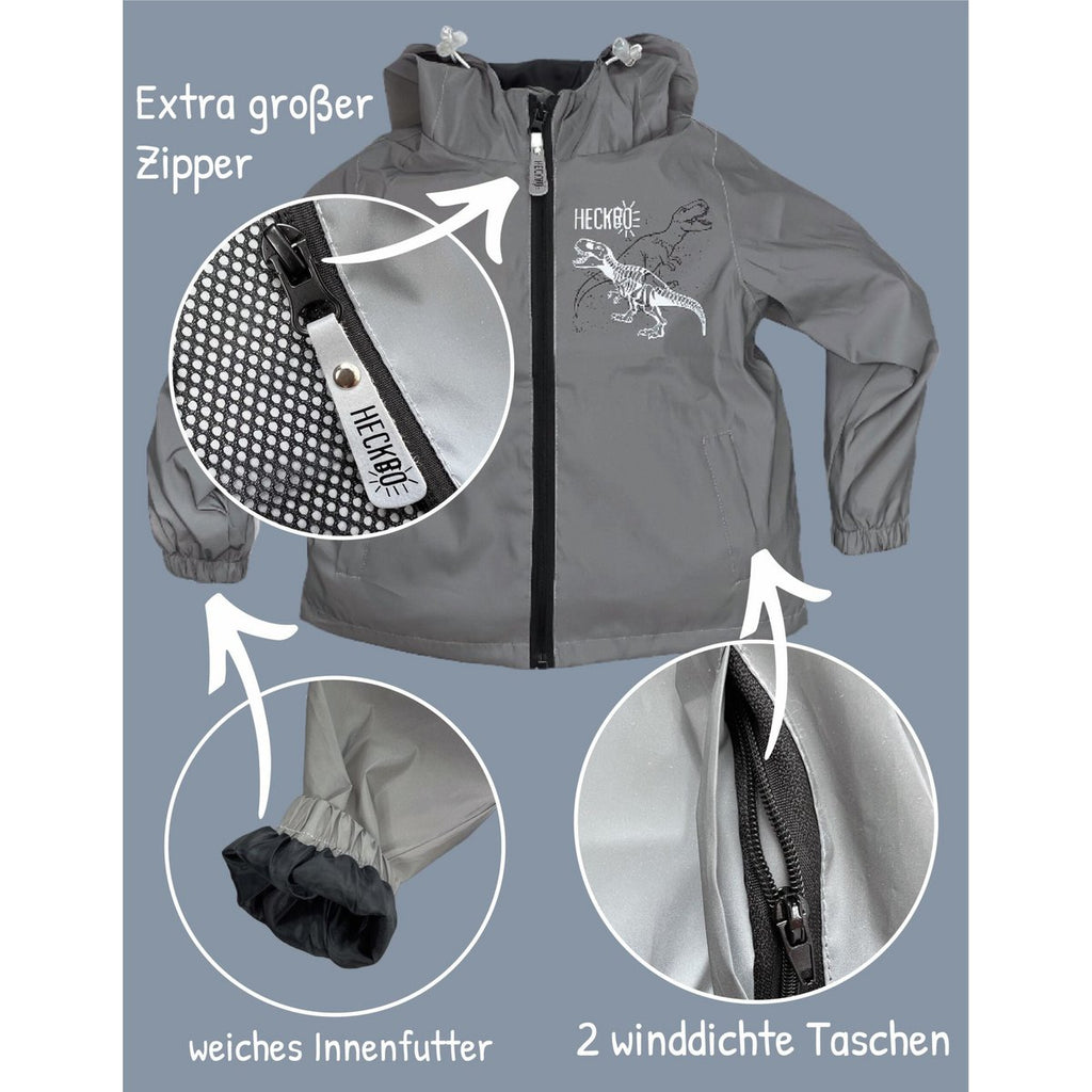 Wasserdichte Kinderjacke mit Kapuze und Taschen