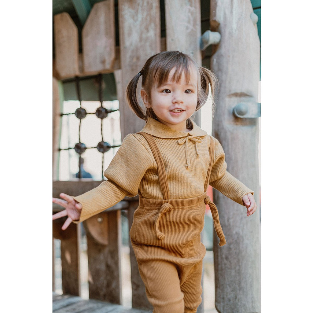 Baby Knotenpullover aus Baumwolle – Violett | La Olivia Kids