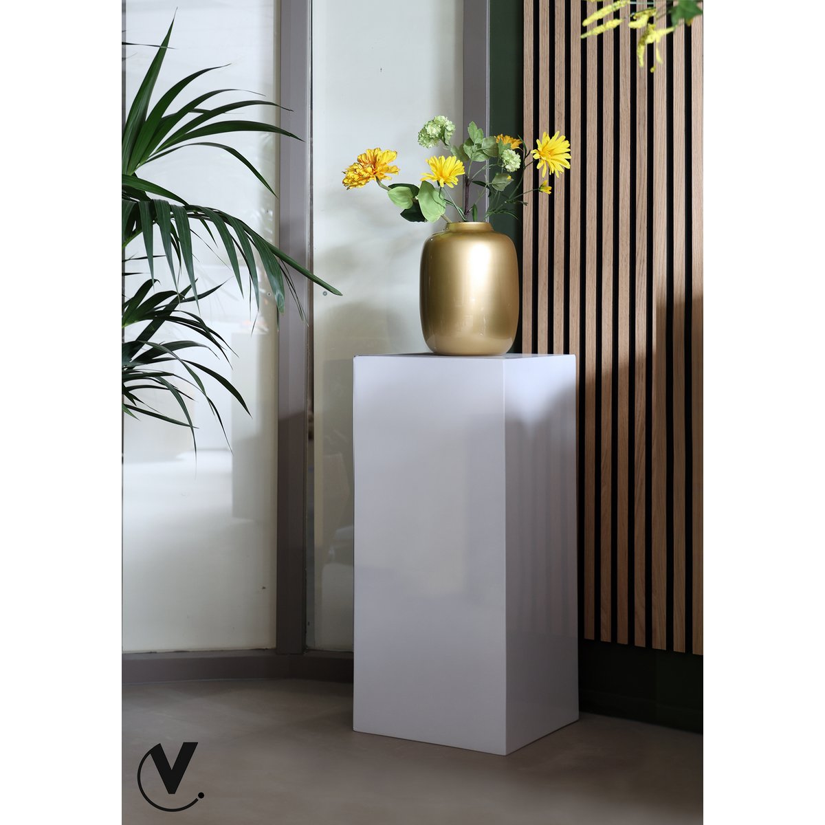 Säule/Pflanzer - Mont Blanc Shiny L35 X B35 X H80CM