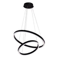 Hängende Lampe Neo schwarz | 2-Ring 40+60 cm