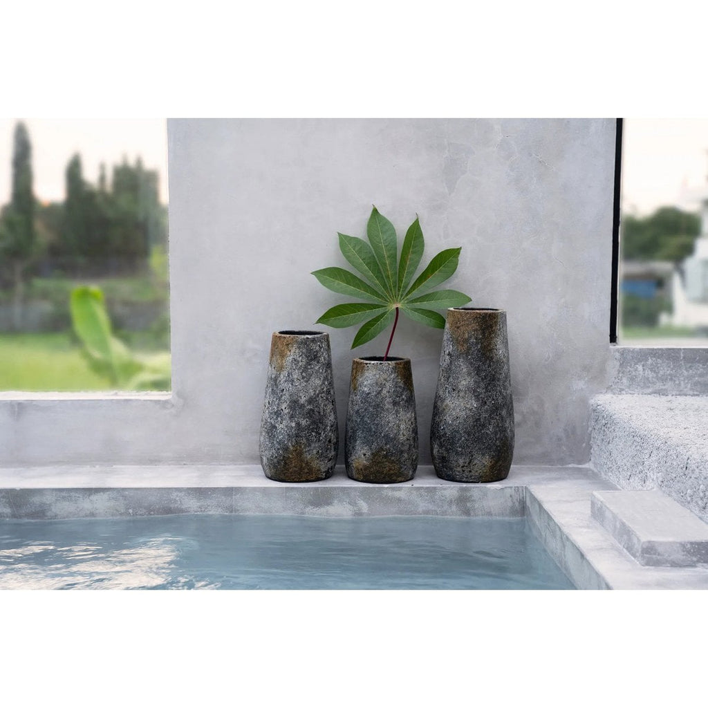 Vase – Antikgrau – L