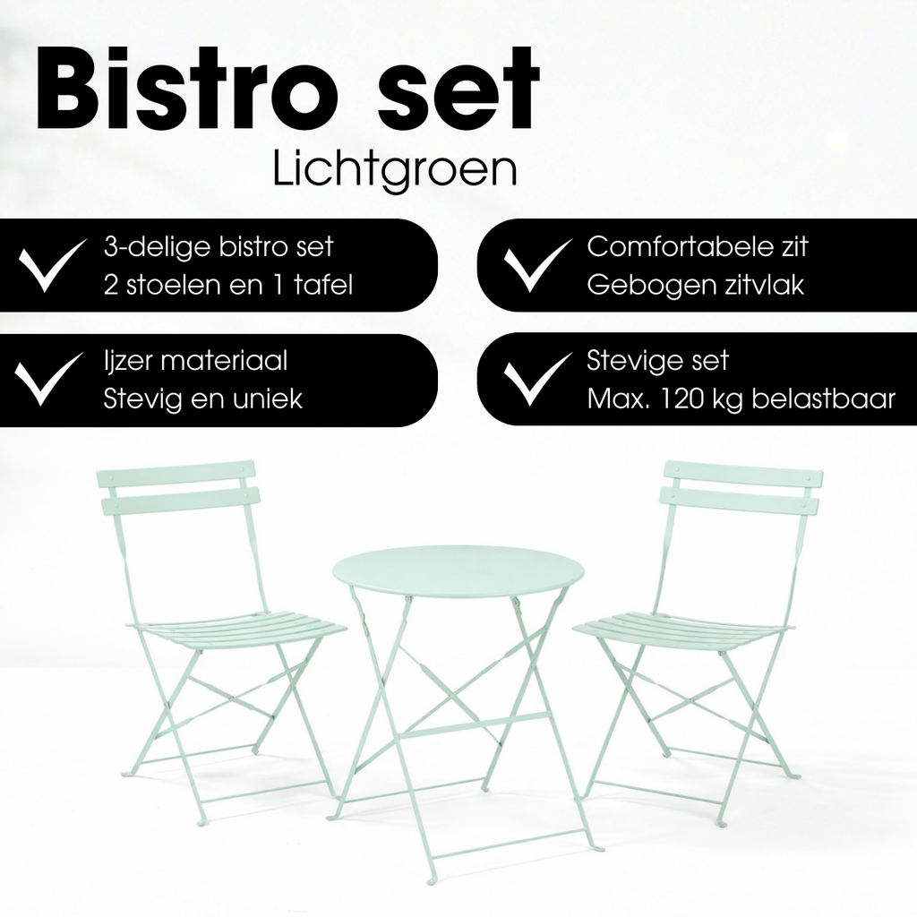 Outdoor Bistroset 3-teilig - langlebig und witterungsbeständig