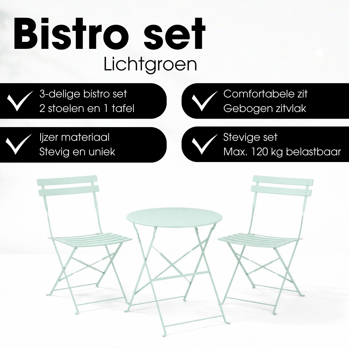 Outdoor Bistroset 3-teilig - langlebig und witterungsbeständig