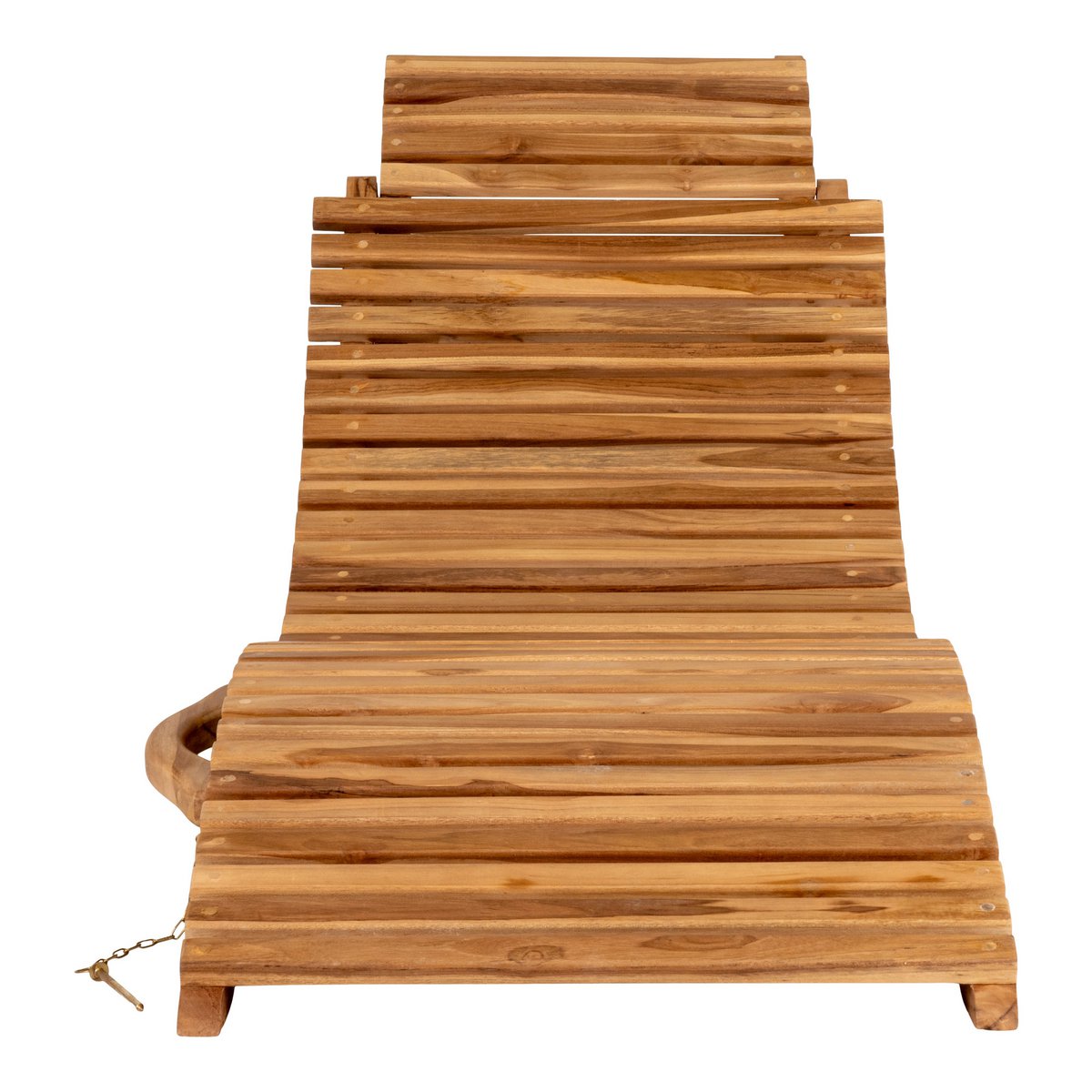 Arrieta Sonnenliege – Natur, Teak, 160 x 50 x 25 cm