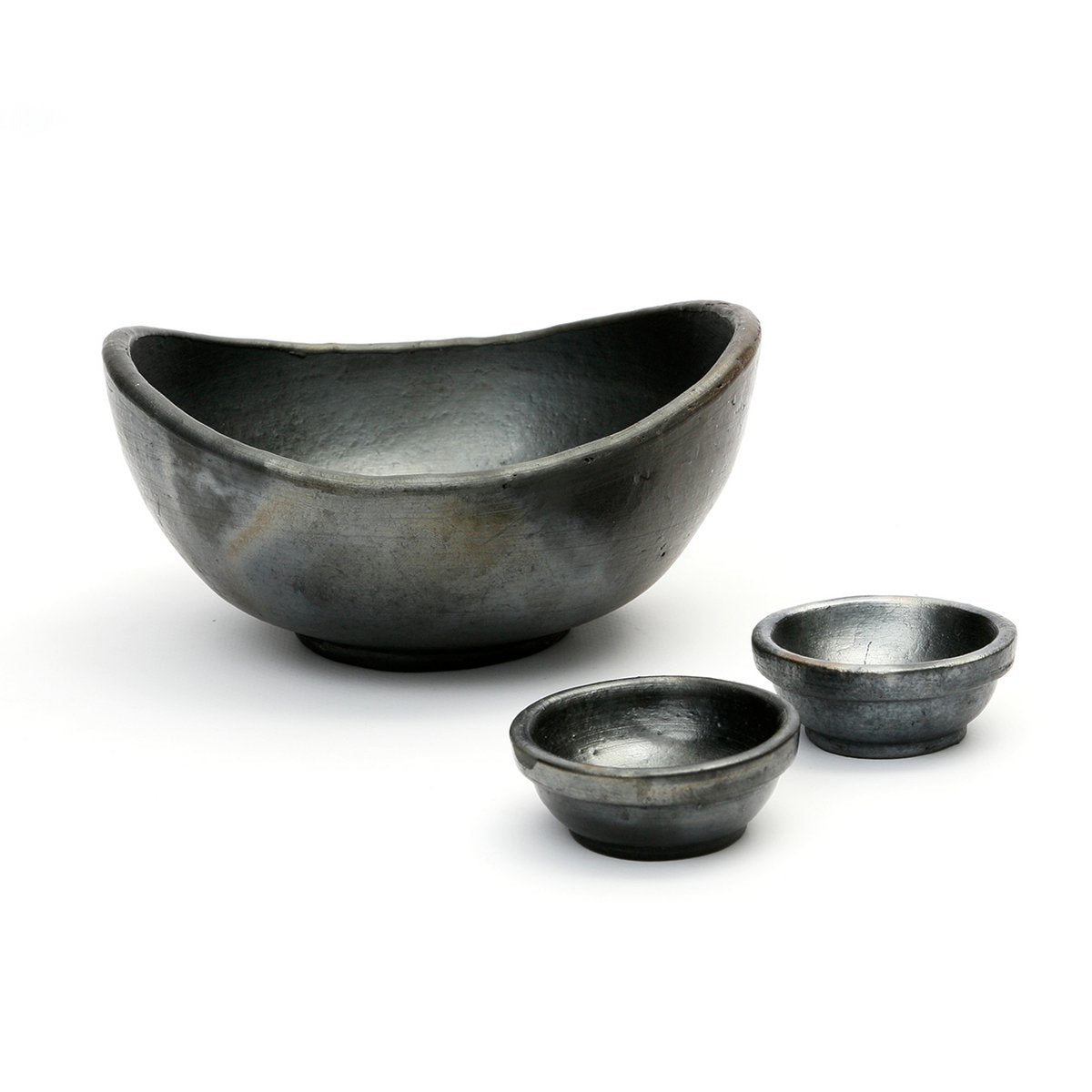 The Burned gebogene Schalen – Schwarz – 3er-Set
