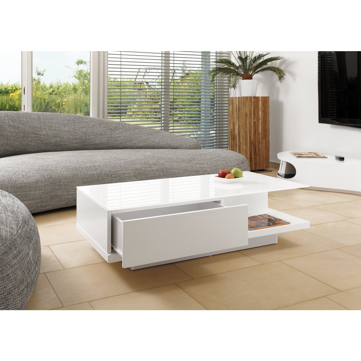 Couchtisch 120x60x36 cm weiß