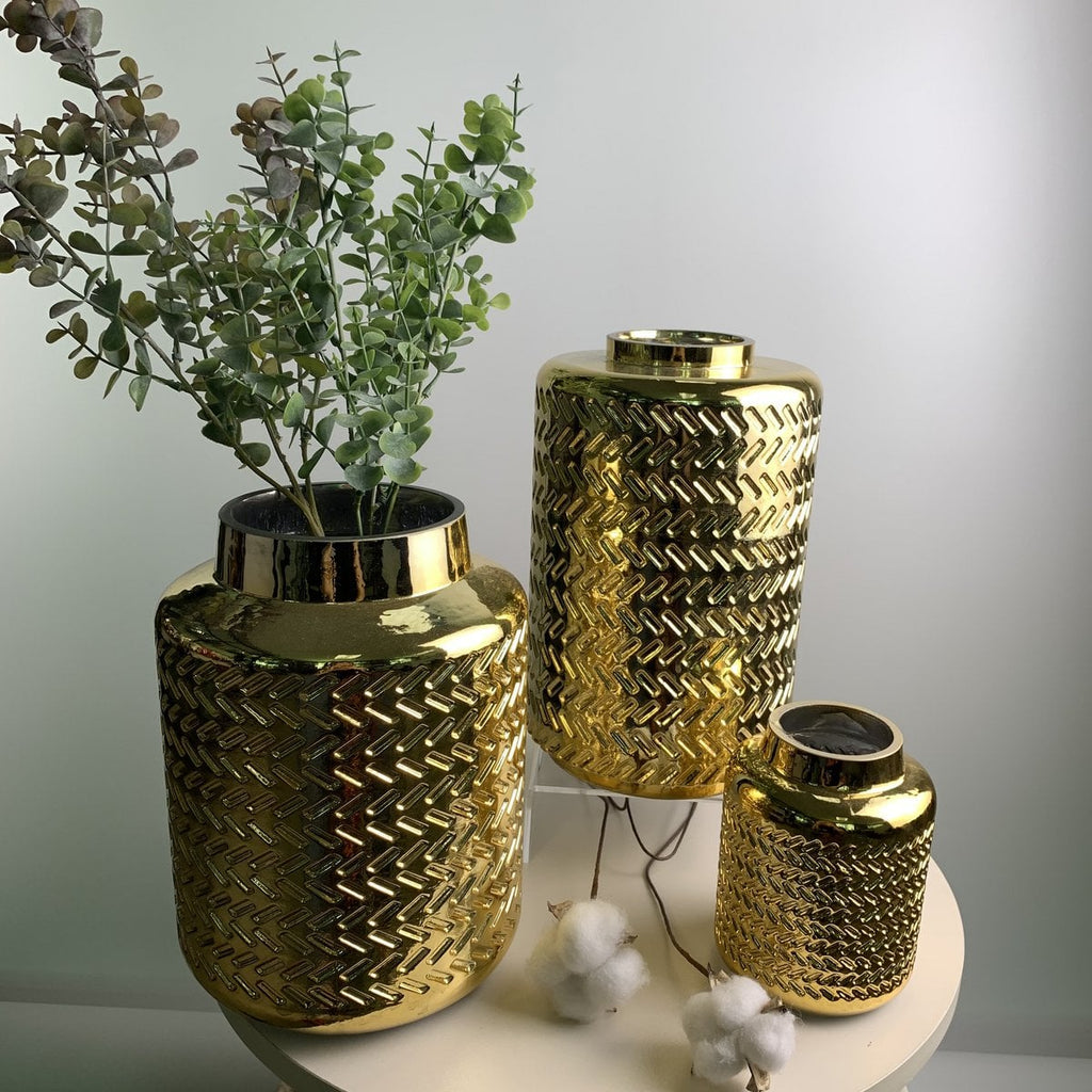 Goldene Vase 16 x 25 cm