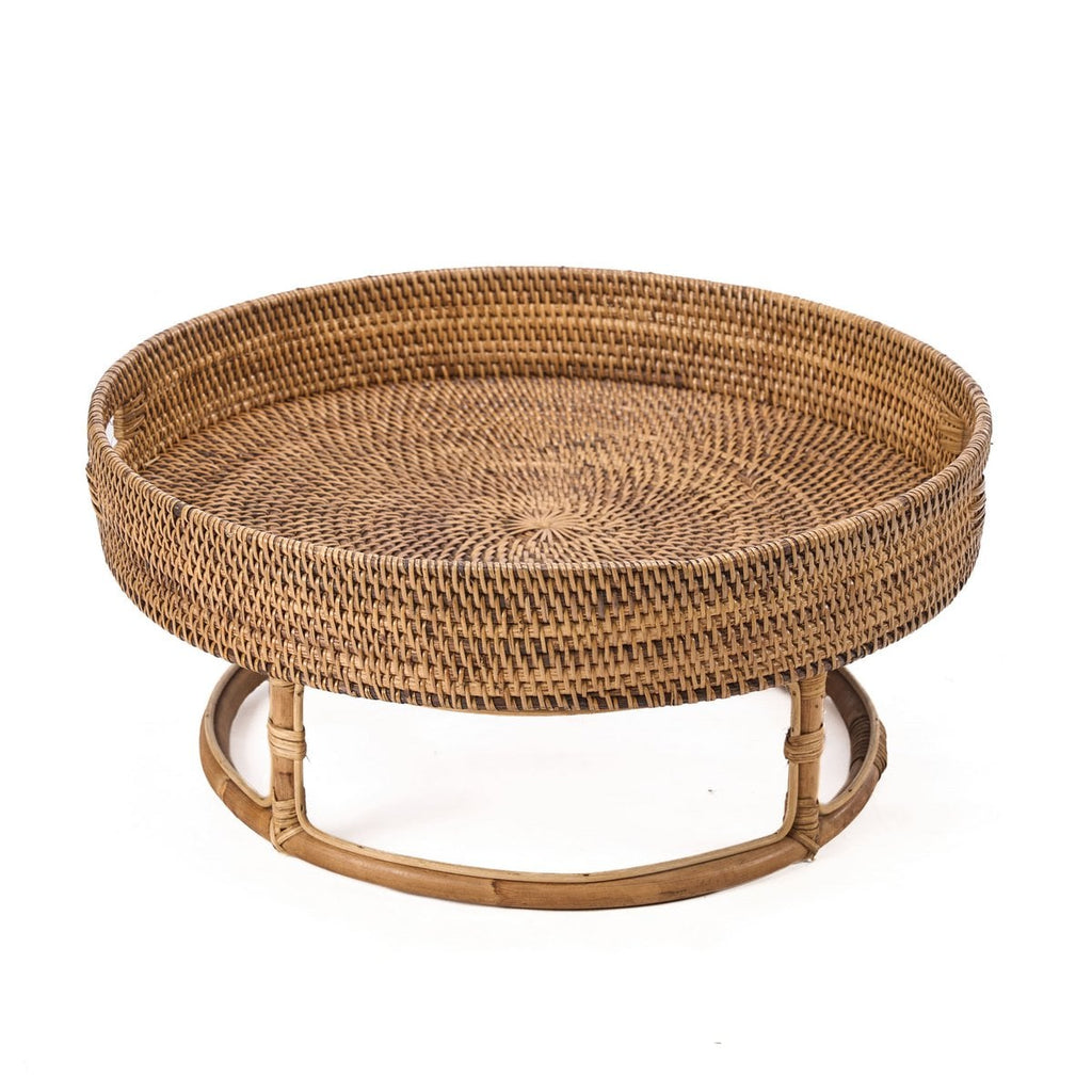 Das Rattan Rise Tablett – Naturbraun