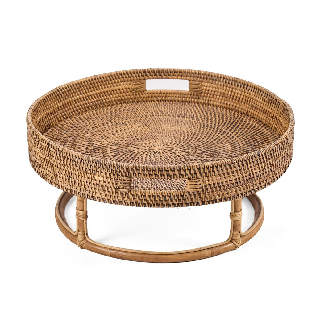 Das Rattan Rise Tablett – Naturbraun