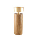 Holz- und Goldmetallkerzenhalter 23 cm