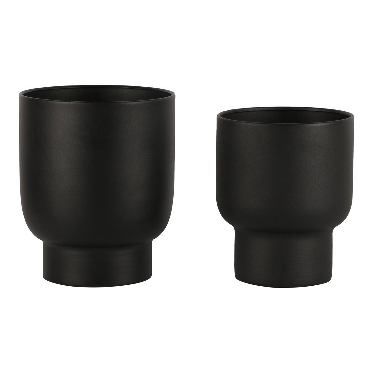 Fulda Blumentöpfe – Metall, Schwarz – 2er-Set