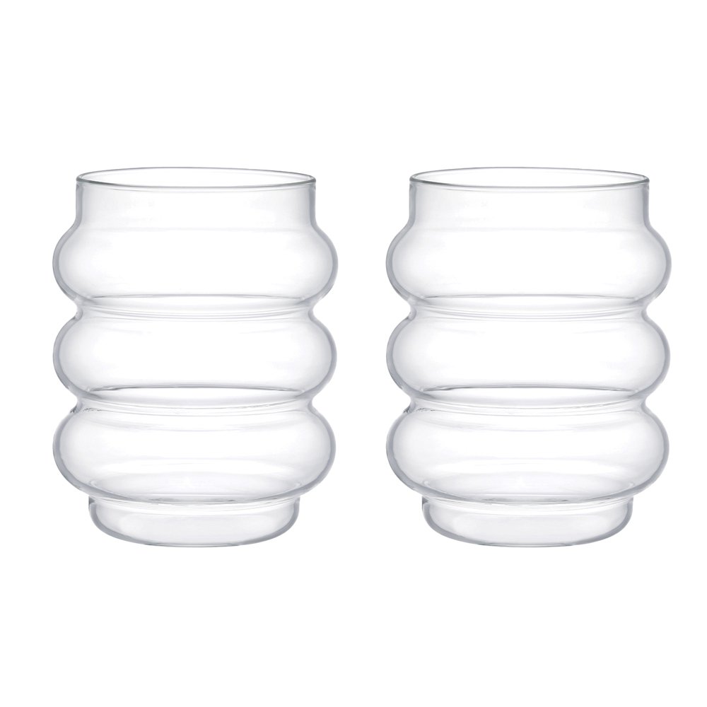 Wassergläser 400ml Blasen-Design – 2er Set von Aulica