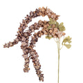 Künstliche Blume braun 135 cm Dekozweig mit lila Blüten