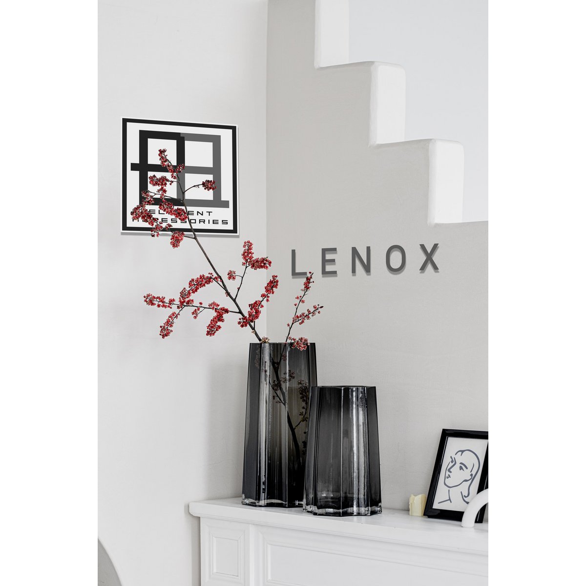 Modern-Classic Luxury Vase, stilvolles Design, LENOX 30 Grey