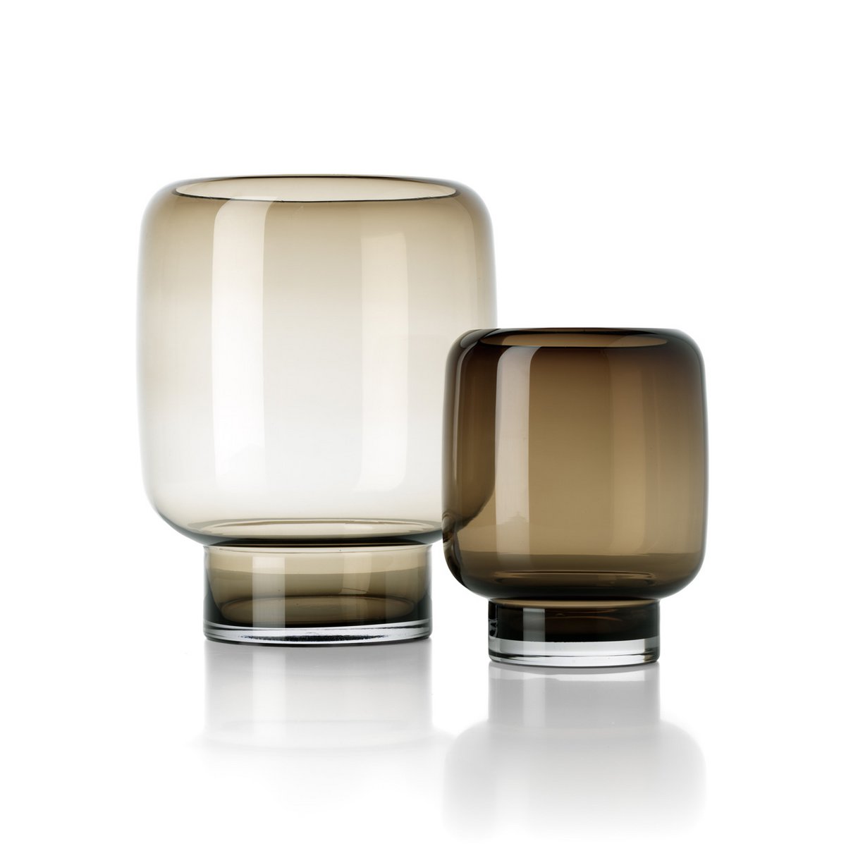 Die Smoky Cube Vase – Braun – L