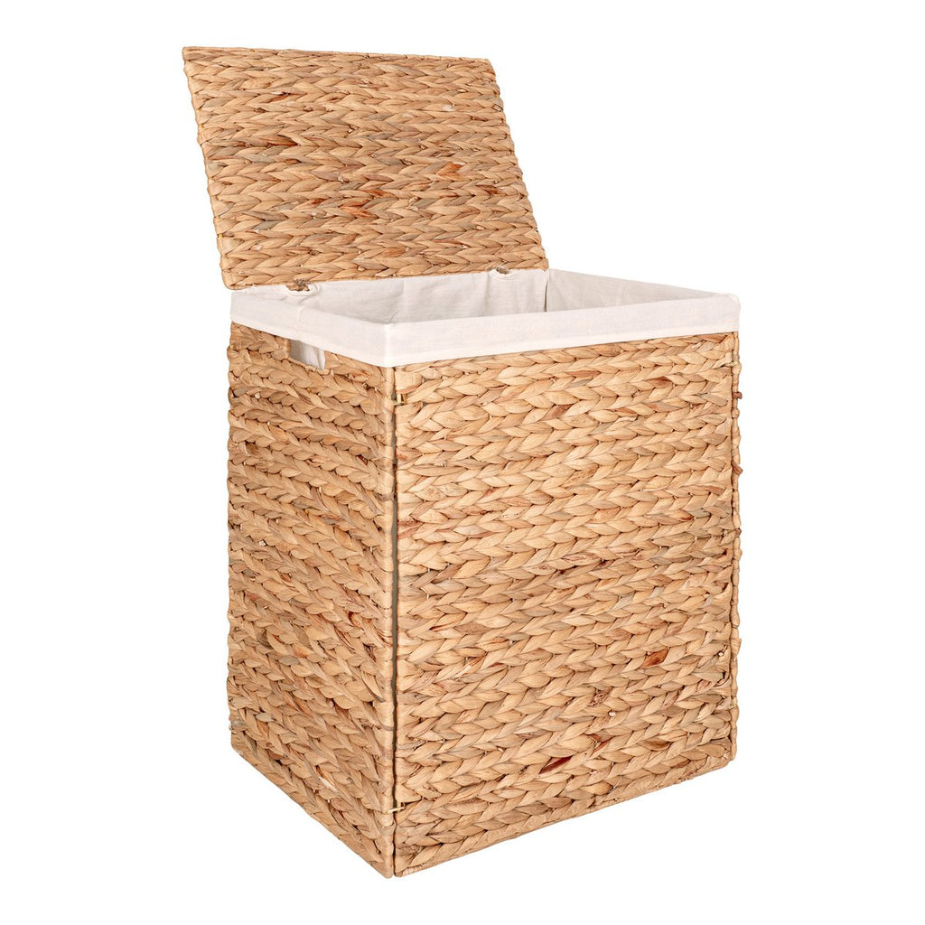 Passo Wäschekorb – Natur, Wasserhyazinthe/Baumwolle/Polyester, 43 x 32 x 55 cm