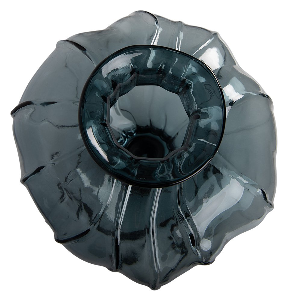 Vase Ø 26x31 cm Blaues Glas