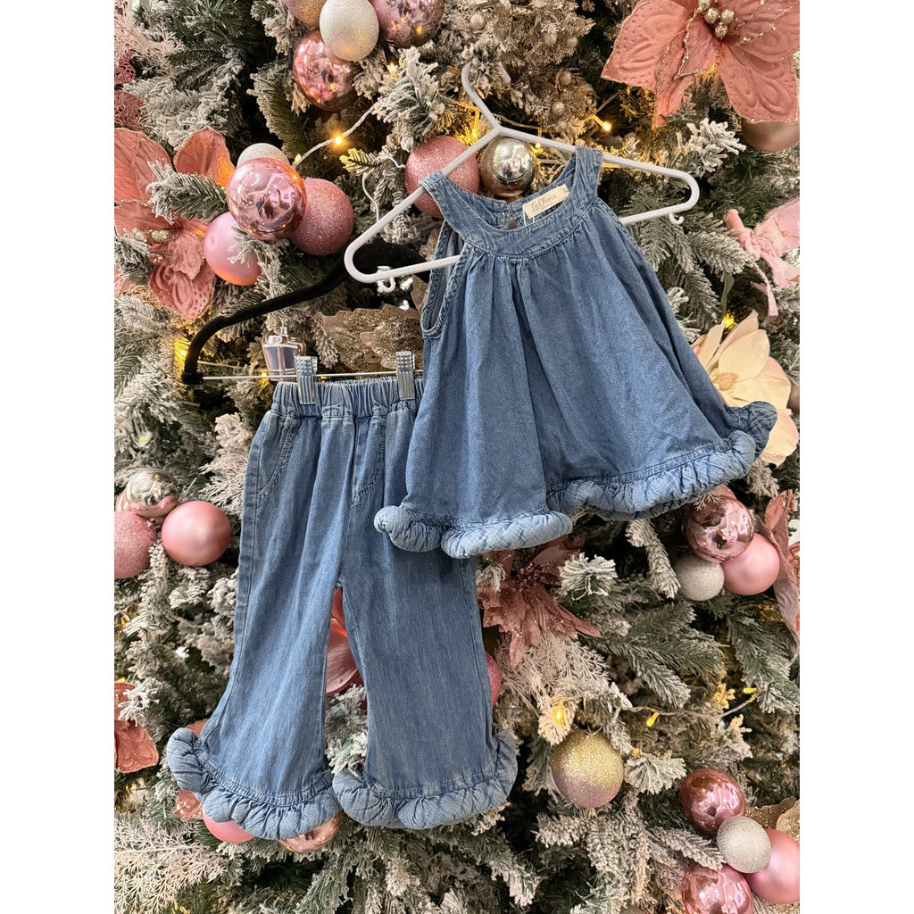 Emmy Denim-Set – Oberteil und Hose