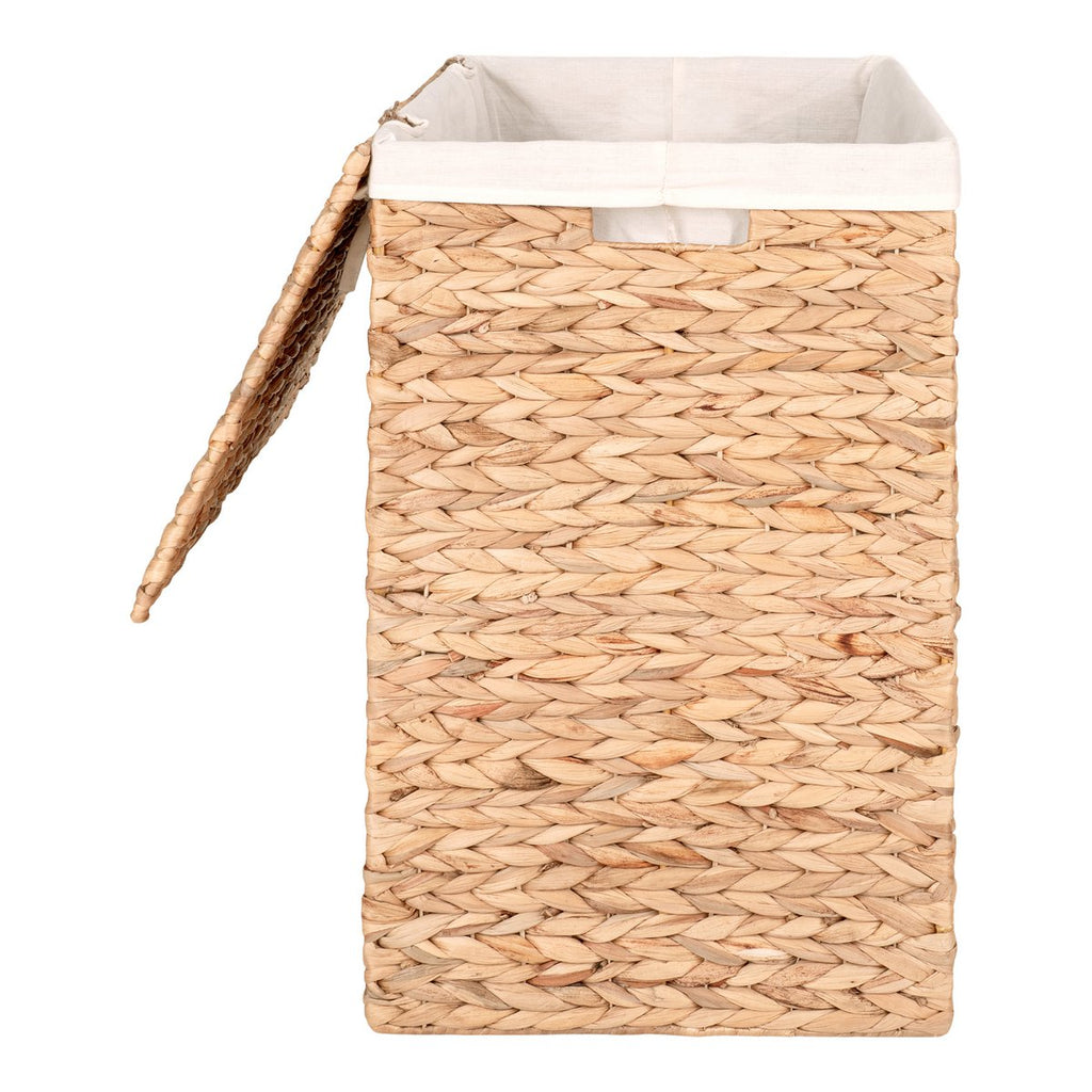 Passo Wäschekorb – Natur, Wasserhyazinthe/Baumwolle/Polyester, 43 x 32 x 55 cm