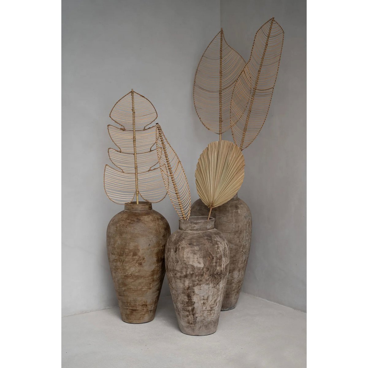 Dekoblatt aus Rattan - stilvolles Monstera-Blatt 120 cm