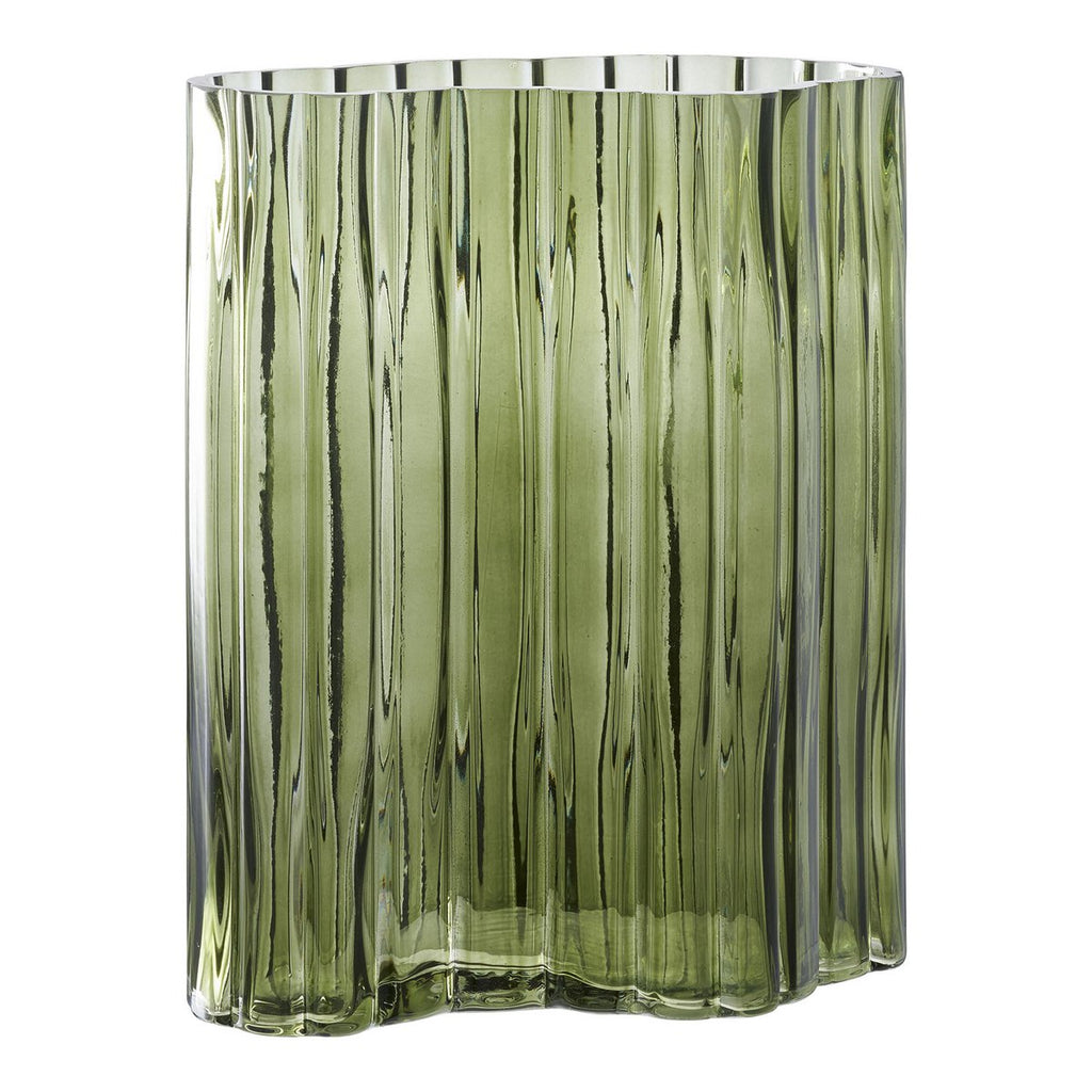 Vase – Rauchgrün, Glas, 21 x 12 x 26,5 cm