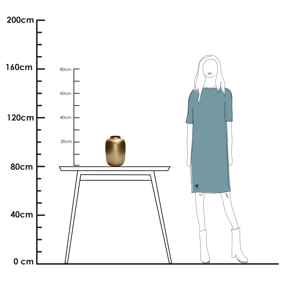 Artic Gold Vase Detailaufnahme