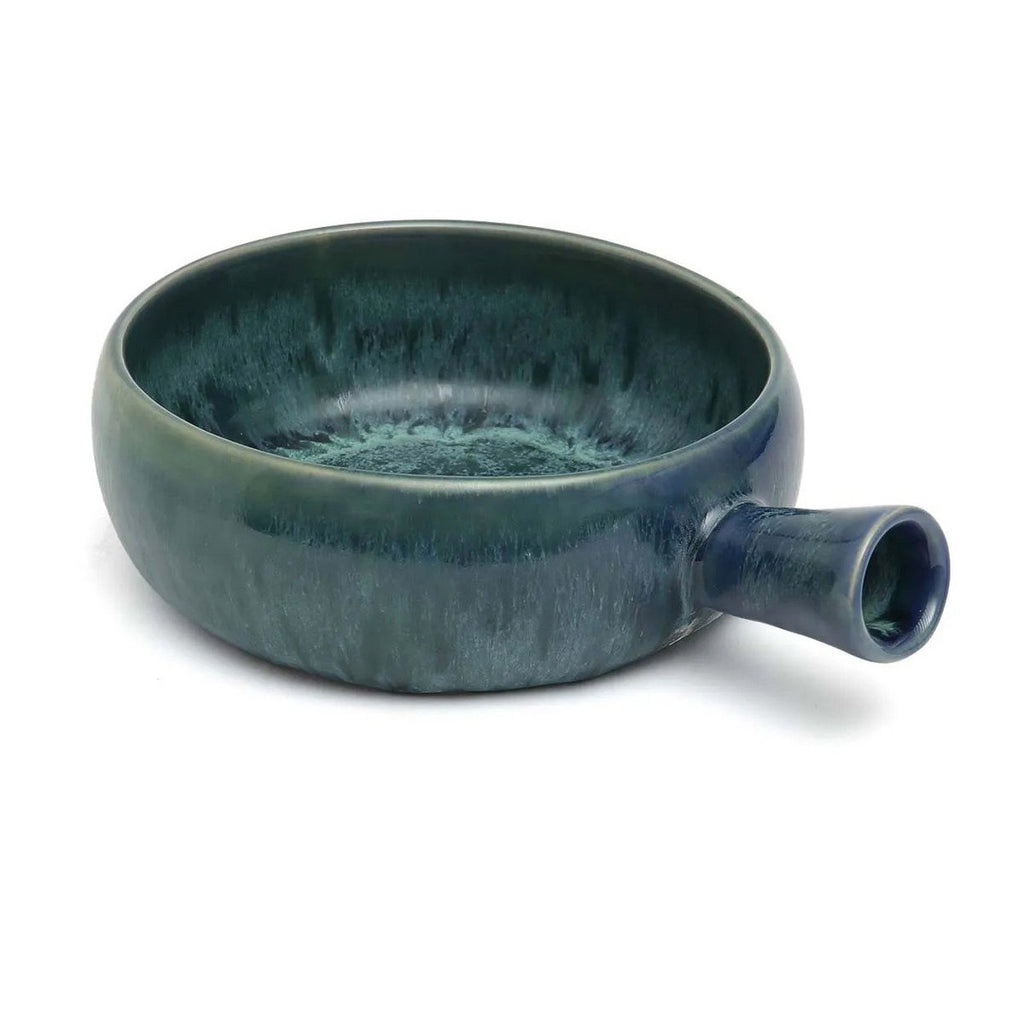 Aqua Auflaufform Seitenansicht mit praktischem Griff