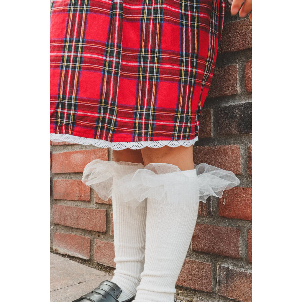 Rüschenkniesocken